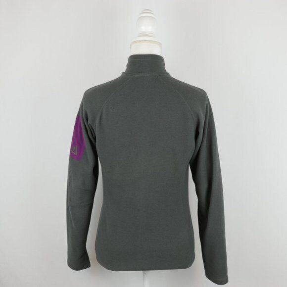 Eddie Bauer First Ascent Women's Small Gray PolarTec Fleece 1/4 Zip Pullover - Picture 3 of 9